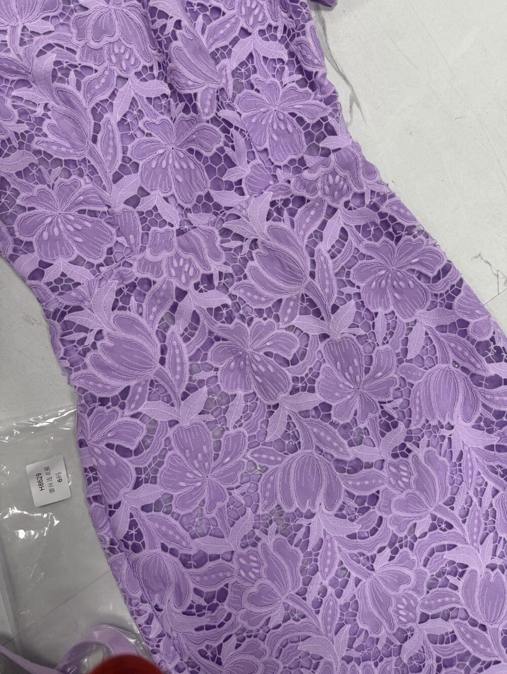Self Portrait Lilac Lace Midi Dress - Picture 8 of 16